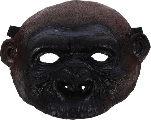 NUOBESTY Masquerade Monkey Mask - Black PU Breathable Halloween Orangutan Costume Gorilla Mask for Party Dance Performance and Hip-Hop Breathable Orangutan Headgear for Men and Women in Saudi Arabia