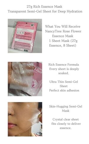 NancyTree Rose Flower Semi-Gel Mask -8 Sheet Premium Hydrating set in Saudi Arabia