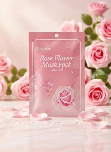NancyTree Rose Flower Semi-Gel Mask -8 Sheet Premium Hydrating set in Saudi Arabia