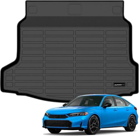 Auxko All Weather Cargo Mat Fit for Honda Civic Hatchback 2026 2025-2022 (Not for Sedan) TPE Rubber Cargo Tray Accessoris All Season Guard Odorless Anti-Slip Trunk Liner Black in Kuwait