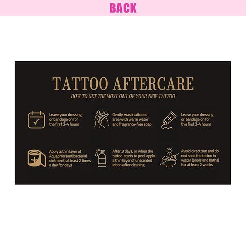 Tattoo Aftercare Cards – 100 Pack 2x3.5 Inch Business Card Size, Tattoo Healing Instruction Cards for Tattoo Artists, Studio Aftercare Kits, and Client Education in Saudi Arabia