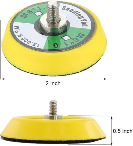 2" Hook and Loop Backing Pad for Polisher M6 Threads, Universal Mini Air Sander Backing Plate for Sanding Polishing Buffing (2Pcs 2in) in Saudi Arabia