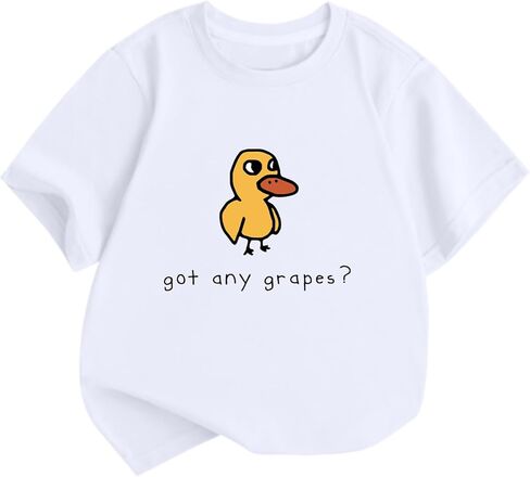 BeWithYou Oversized Cute Duck Shirts for Teens Girls Kawaii Cartoon Graphic Tees Funny Letter Print T-Shirts Casual Tops in Saudi Arabia