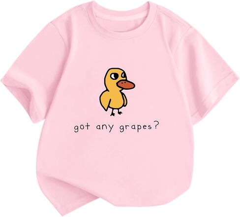 BeWithYou Oversized Cute Duck Shirts for Teens Girls Kawaii Cartoon Graphic Tees Funny Letter Print T-Shirts Casual Tops in Saudi Arabia