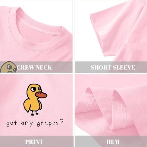 BeWithYou Oversized Cute Duck Shirts for Teens Girls Kawaii Cartoon Graphic Tees Funny Letter Print T-Shirts Casual Tops in Saudi Arabia