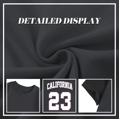 KIEKIECOO Girl's Number Graphic Jersey Tees Y2k Girls Sports Jerseys Kids Cotton Shirts Cute Print Round Neck Summer Tops in Saudi Arabia