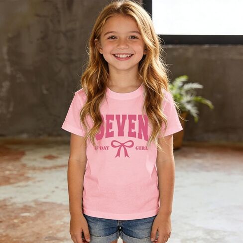 Birthday Girl Shirts 5th 6th 7th 8th Girls Birthday Outfit Kid Bow B-Day T-Shirt Gift Party Tee Short Sleeve Tops in Saudi Arabia
