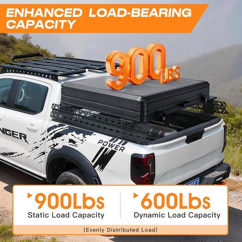 رف سرير الشاحنة العالمي، رف شحن منخفض المستوى مع ألواح تثبيت جانبية ومتقاطعة، تصميم متعدد الوظائف قابل للتعديل متوافق مع F-150، سيلفرادو، رام، تاكوما، تندرا، سييرا، جي تي، كانيون in Kuwait