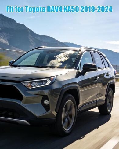 Plastic Roof Rails Rack End Cover Shell Compatible with Toyota RAV4 XA50 2019-2024, Roof Rail End Protection Caps, 4PCS in Kuwait