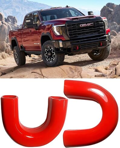 أغطية خطاف السحب لـ 2020-2026 GMC Sierra 2500/3500 HD، غطاء وصلة سحب مخصص خطافات سحب أمامية متوافقة مع ملحقات GMC Sierra 2500/3500 HD 2020-2026 (أحمر) in Kuwait