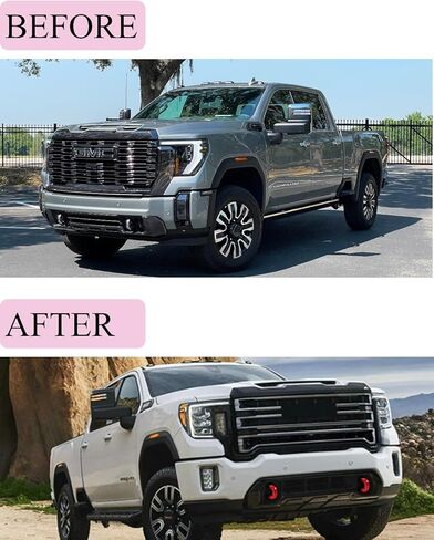 أغطية خطاف السحب لـ 2020-2026 GMC Sierra 2500/3500 HD، غطاء وصلة سحب مخصص خطافات سحب أمامية متوافقة مع ملحقات GMC Sierra 2500/3500 HD 2020-2026 (أحمر) in Kuwait