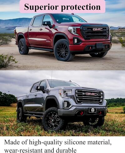 أغطية خطاف السحب لـ 2020-2026 GMC Sierra 2500/3500 HD، غطاء وصلة سحب مخصص خطافات سحب أمامية متوافقة مع ملحقات GMC Sierra 2500/3500 HD 2020-2026 (أحمر) in Kuwait