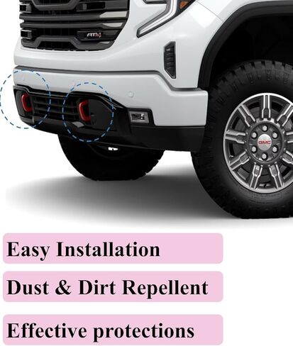 أغطية خطاف السحب لـ 2020-2026 GMC Sierra 2500/3500 HD، غطاء وصلة سحب مخصص خطافات سحب أمامية متوافقة مع ملحقات GMC Sierra 2500/3500 HD 2020-2026 (أحمر) in Kuwait