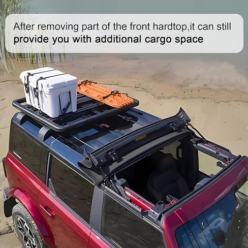 Half Short Roof Rack Fits for 2021-2026 Ford Bronco 4-Door Hard Top Cross Bars Roof Rack Rails Cargo Carrier Rooftop Rack Crossbars Accessories in Saudi Arabia