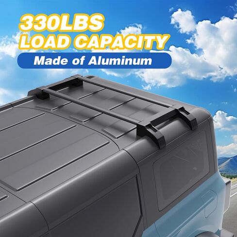 Half Short Roof Rack Fits for 2021-2026 Ford Bronco 4-Door Hard Top Cross Bars Roof Rack Rails Cargo Carrier Rooftop Rack Crossbars Accessories in Saudi Arabia