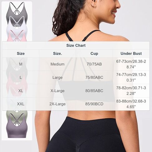 Women Sports Bra Breathable Seamless Criss Cross Workout Yoga Tank Top with Adjustable Straps Wireless Supportive Bra in Saudi Arabia