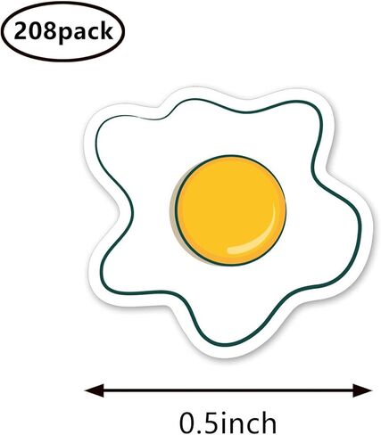 Fried Egg Planner Stickers, 0.5in Monthly Scrapbooking Kids DIY Arts Crafting 208-Pack in Saudi Arabia