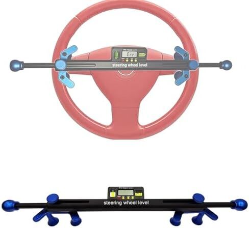 Car Steering Wheel Level Alignment Tool, Digital Steering Wheel Level, Diameter Range 19-37cm, ±90° Electronic Positioning, for Cars Repair in Kuwait
