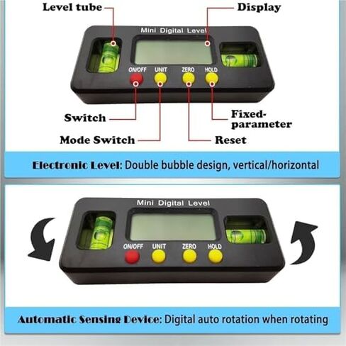 Car Steering Wheel Level Alignment Tool, Digital Steering Wheel Level, Diameter Range 19-37cm, ±90° Electronic Positioning, for Cars Repair in Kuwait