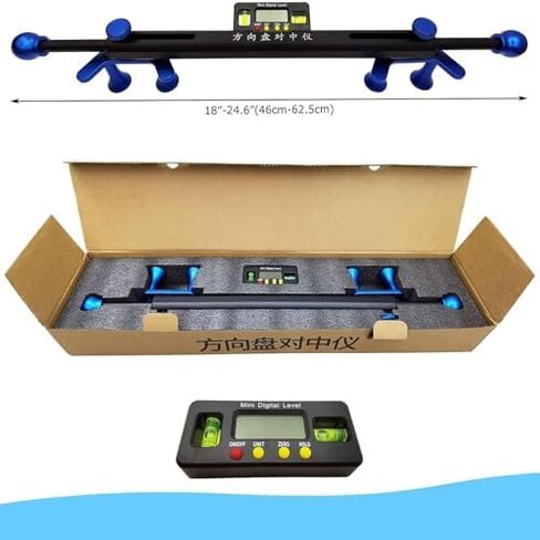 Car Steering Wheel Level Alignment Tool, Digital Steering Wheel Level, Diameter Range 19-37cm, ±90° Electronic Positioning, for Cars Repair in Kuwait
