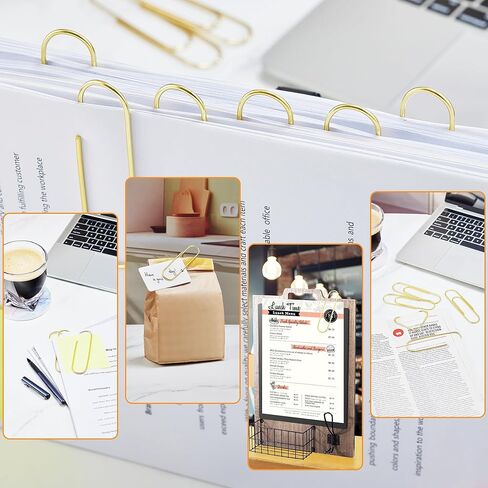 NEEWAY 4 inch Gold Extra Large Paper Clips, 30 Count Jumbo Paperclips for Office, Home and Document Organizing (Gold) in Kuwait