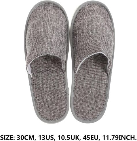 BESPORTBLE Foldable Travel Slippers for Men Women - Portable Machine Washable Hotel Footwear, Lightweight Compact Spa Slippers for Long Flight, Indoor Guest House, Hospital, Grey in Saudi Arabia
