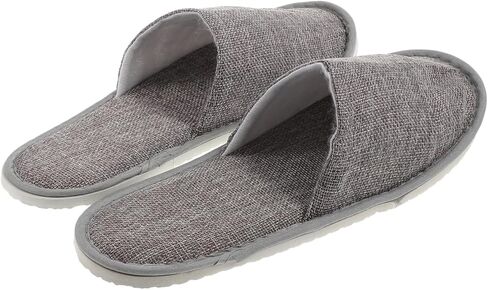 BESPORTBLE Foldable Travel Slippers for Men Women - Portable Machine Washable Hotel Footwear, Lightweight Compact Spa Slippers for Long Flight, Indoor Guest House, Hospital, Grey in Saudi Arabia