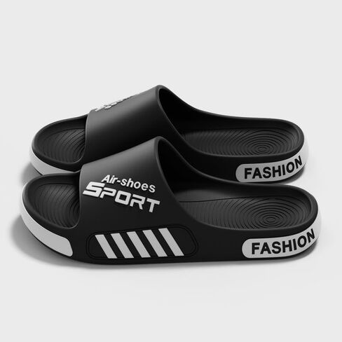 Unisex Cozy Memory Foam Slippers Soft Plush Indoor House Shoes,Black in Saudi Arabia