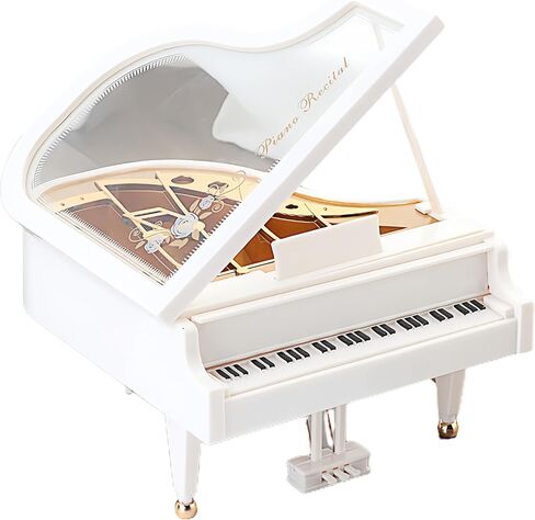 Grand Piano Music Box Desktop Ornament — Open the lid and a beautiful melody immediately plays, creating a warm and peaceful atmosphere to relax your mind. in Saudi Arabia