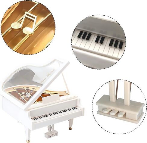 Grand Piano Music Box Desktop Ornament — Open the lid and a beautiful melody immediately plays, creating a warm and peaceful atmosphere to relax your mind. in Saudi Arabia