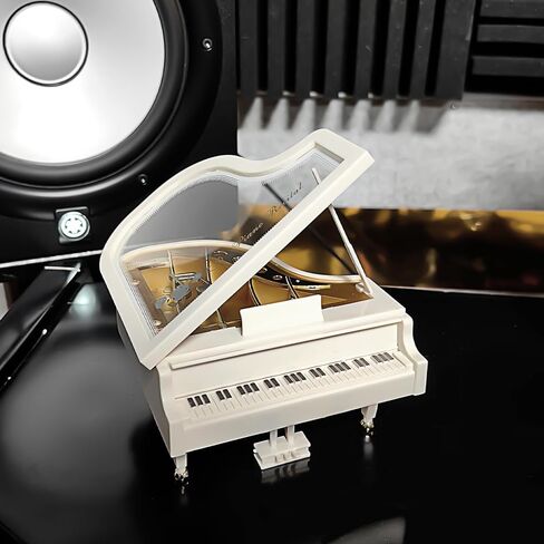 Grand Piano Music Box Desktop Ornament — Open the lid and a beautiful melody immediately plays, creating a warm and peaceful atmosphere to relax your mind. in Saudi Arabia