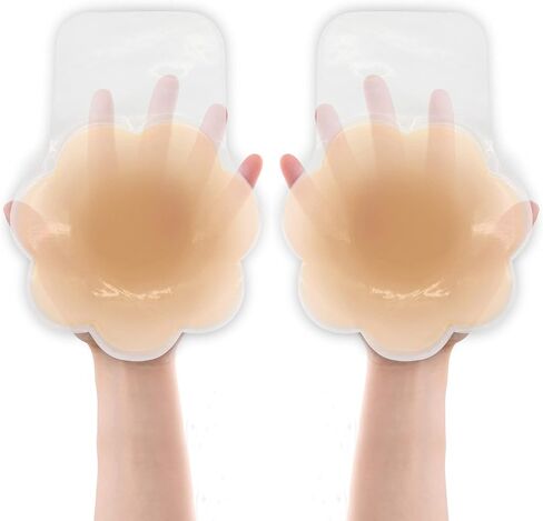 Nipple Covers Breast Lift: 6.0inch Plus Size Sticky Bra for C-DDD Cup Push Up Large Breast Lifting Nipple Pasties Silicone Adhesive Strapless Bras Invisible Boob Cover in Saudi Arabia
