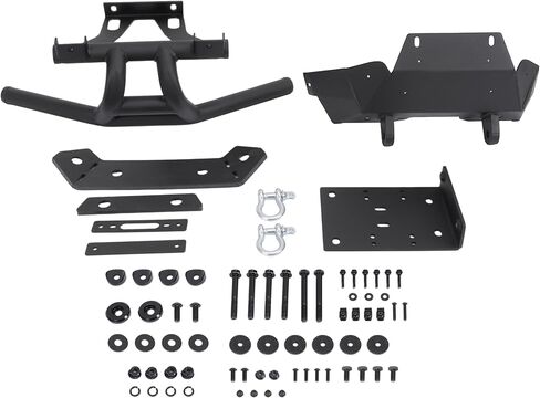 Front Bumper Brush Guard Compatible with 64" & 72" 2017+ Can-Am Maverick X3 900/ MAX/X/DS/RS/MR/Turbo/Turbo R/Turbo RR Models FB-CA-X3-001-00 W/2 X D-Ring Steel Winch Ready Grill Grille Guard in Saudi Arabia