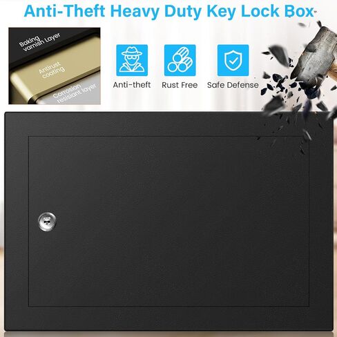 صندوق قفل للمفاتيح مكون من 40 مفتاحًا، خزانة مفاتيح مضادة للسرقة مع بطاقات مفاتيح، حامل جداري منظم للمفاتيح للسيارات والمنزل والمكتب المستأجر in Kuwait