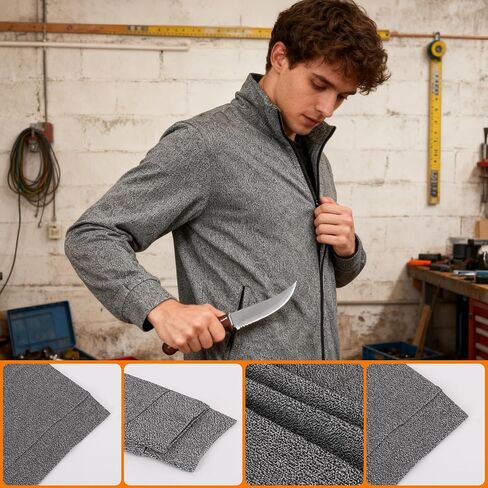CTC 4 Cut Resistant Work Shirt Certified Safety Apparel with UHMWPE & Carbon Fiber for Metalworking, Glass Handling in Saudi Arabia
