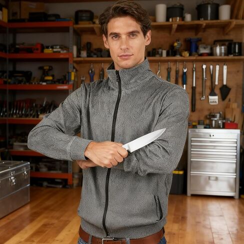 CTC 4 Cut Resistant Work Shirt Certified Safety Apparel with UHMWPE & Carbon Fiber for Metalworking, Glass Handling in Saudi Arabia