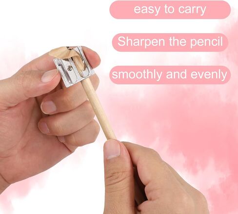 12pcs Pencil Sharpeners, Double Hole Metal Pencil Sharpener Handheld Manual Graphite Crayon Sharpener Magnesium Sharpener for Home School Office Supplies in Saudi Arabia