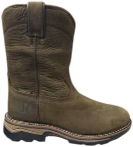 Dark Earth Cowhide Waterproof Round Toe Work Boots by R. Watson in Saudi Arabia