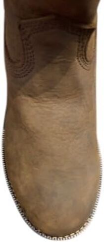 Dark Earth Cowhide Waterproof Round Toe Work Boots by R. Watson in Saudi Arabia