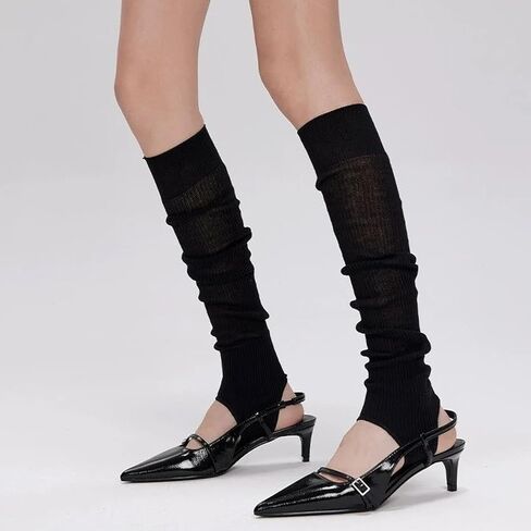 Women Knitted Stirrup Leg Warmers Thin Thigh High Socks Stacked Socks Ballet Pile Up Sock in Saudi Arabia