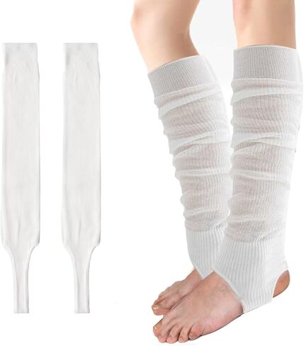Women Knitted Stirrup Leg Warmers Thin Thigh High Socks Stacked Socks Ballet Pile Up Sock in Saudi Arabia