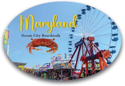 Magnet Me Up Maryland US State Flag Magnet Decal, 4x6 Inches, Heavy Duty, Automotive Magnet for Car, Truck SUV, Any Other Magnetic Surface, Collectible Souvenir, Show Your State Pride, Crafted in USA in Saudi Arabia