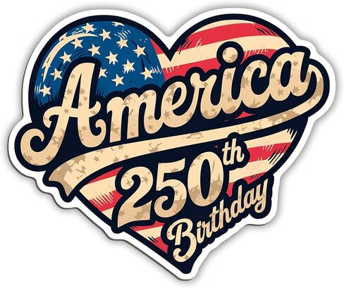 America 250th Birthday Magnet Decal USA 250 Years Anniversary 1776 2026 US Pride American Independence Day Reusable Magnetic Sign Sticker for Fridge Car Bumper Cabinet Locker 5,5in in Saudi Arabia