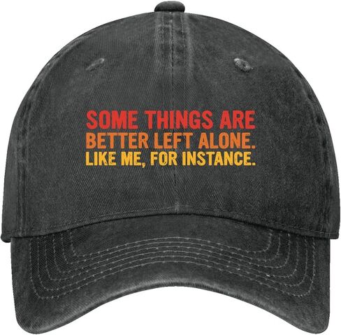 Some Thing are Better Left-Alone Hat for Men Vintage Washed Distressed Baseball in Saudi Arabia