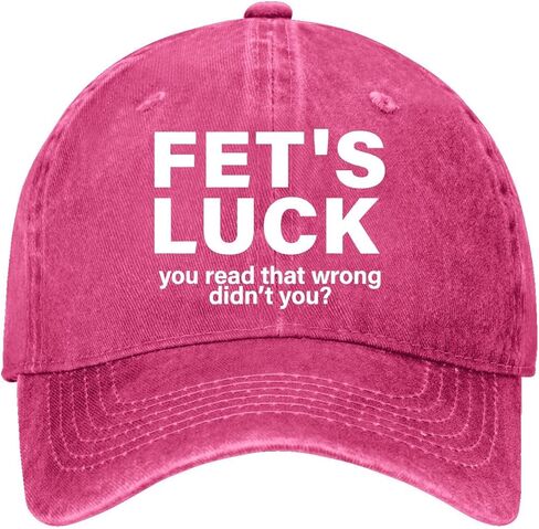 Fet's Luck You Read That Wrong Didn't You Hats for Mens Aesthetic Washed in Kuwait