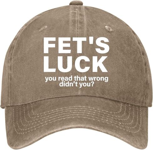 Fet's Luck You Read That Wrong Didn't You Hats for Mens Aesthetic Washed in Kuwait