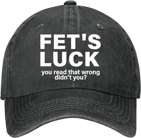 Fet's Luck You Read That Wrong Didn't You Hats for Mens Aesthetic Washed in Kuwait