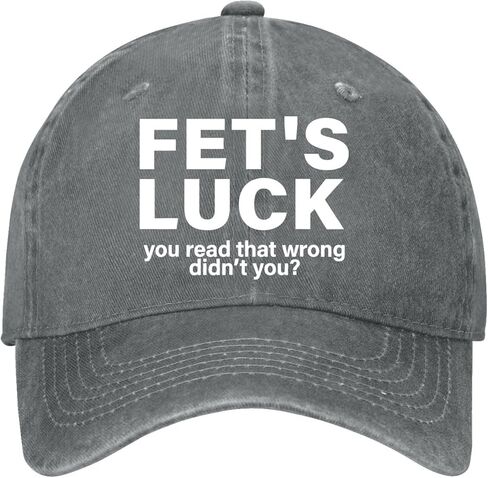 Fet's Luck You Read That Wrong Didn't You Hats for Mens Aesthetic Washed in Kuwait