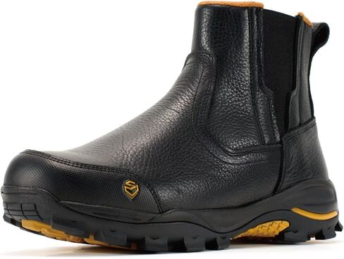 SUREWAY Men's Slip On Work Boots for Men-Soft Toe,Upgraded Slip/Water Resistant,Soft Toe,Anti-Static,Fire Station Mechanic Insulated Boots/Shoes in Saudi Arabia