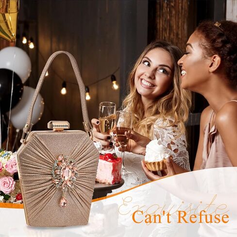 Rhinestone Evening Bag for Women Sparkly Sequin Clutch Bag Bridal Wedding Purse Crystal Handbag Glitter Shoulder Bag in Saudi Arabia